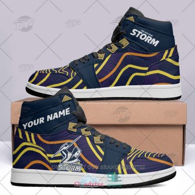 NRL Melbourne Storm Indigenous Air Jordan 1 High Sneakers