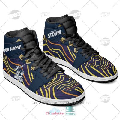NRL Melbourne Storm Indigenous Air Jordan 1 High Sneakers