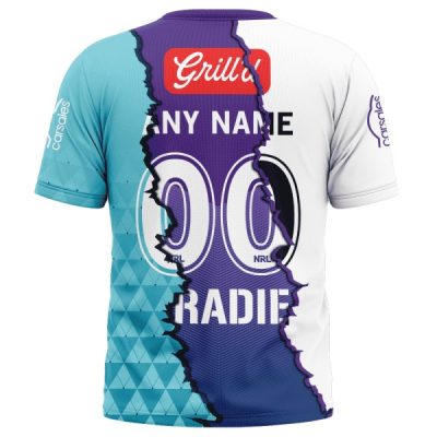 NRL Melbourne Storm Custom Name Number 2023 Mix Jersey T-Shirt V2