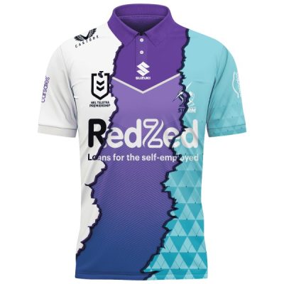 NRL Melbourne Storm Custom Name Number 2023 Mix Jersey Polo Shirt V2