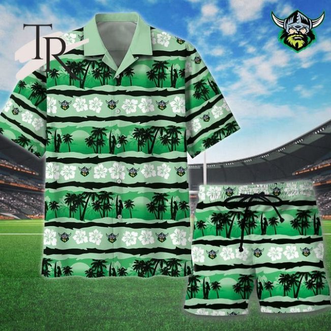NRL Canberra Raiders Personalized Unisex Hawaiian Shirt And Short Pants For Fan - Limited Edition