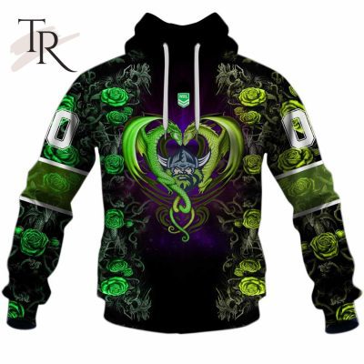 NRL Canberra Raiders Rose Dragon Hoodie 3D
