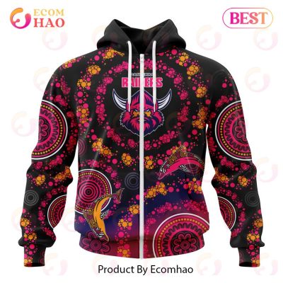 NRL Canberra Raiders Special Pink Breast Cancer Design 3D Hoodie