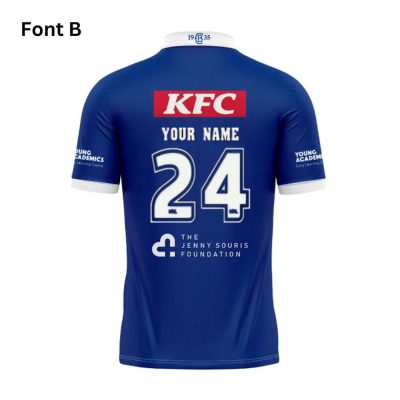 NRL Canterbury-Bankstown Bulldogs Custom Name Number 2024 Away Jersey Polo Shirt
