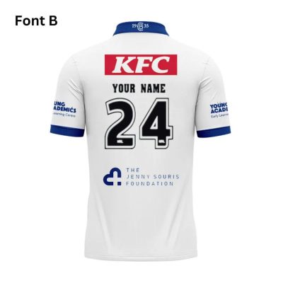 NRL Canterbury-Bankstown Bulldogs Custom Name Number 2024 Home Jersey Polo Shirt