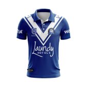 Nrl Canterbury Bankstown Bulldogs Custom Name Number 2025 Away Jersey Polo Shirt Front.jpg - demo10