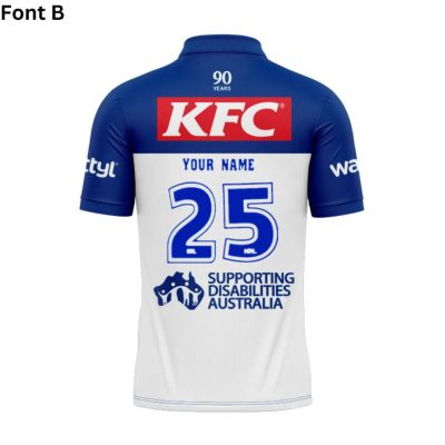 NRL Canterbury-Bankstown Bulldogs Custom Name Number 2025 Home Jersey Polo Shirt