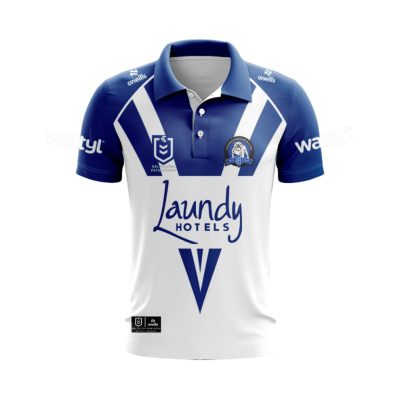 NRL Canterbury-Bankstown Bulldogs Custom Name Number 2025 Home Jersey Polo Shirt