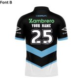Nrl Cronulla Sutherland Sharks Custom Name Number 2025 Away Jersey Polo Shirt Back.jpg - demo10