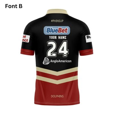 NRL Dolphins Custom Name Number 2024 Alternate Jersey Polo Shirt