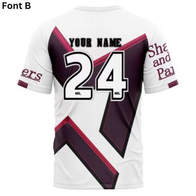 NRL Manly Warringah Sea Eagles Custom Name Number 2025 Warm Up Jersey Polo Shirt