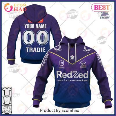 NRL Melbourne Storm Custom Name Number 2023 Home Jersey Pullover Hoodie