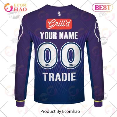 NRL Melbourne Storm Custom Name Number 2023 Home Jersey Sweatshirt