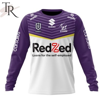 NRL Melbourne Storm Custom Name Number 2024 Away Jersey Sweatshirt