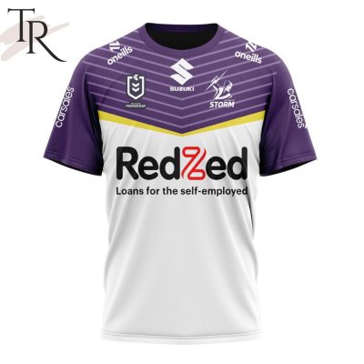 NRL Melbourne Storm Custom Name Number 2024 Away Jersey T-Shirt