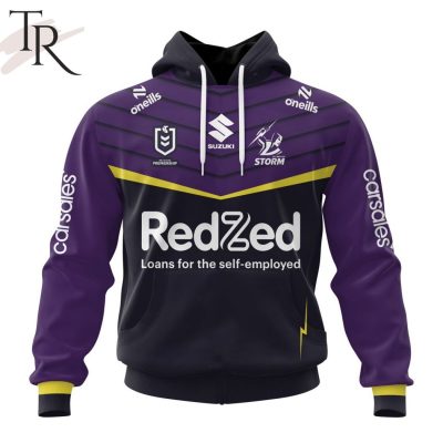 NRL Melbourne Storm Custom Name Number 2024 Home Jersey Pullover Hoodie