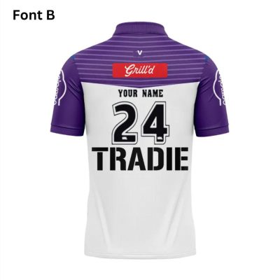 NRL Melbourne Storm Custom Name Number 2025 Away Jersey Polo Shirt