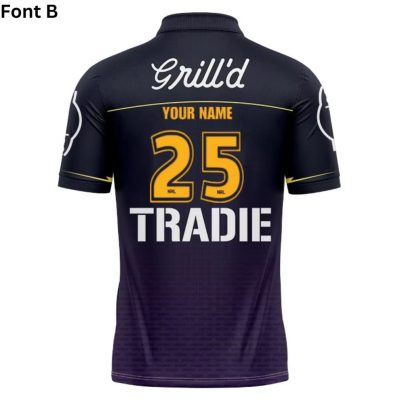 NRL Melbourne Storm Custom Name Number 2025 Warm Up Jersey Polo Shirt