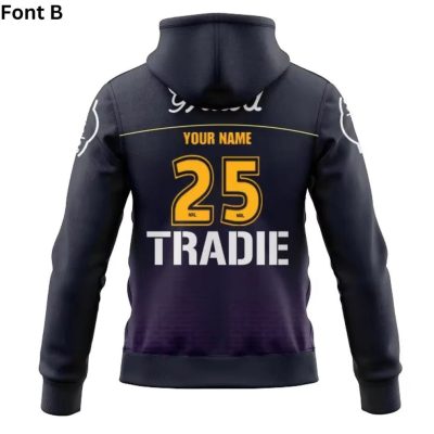 NRL Melbourne Storm Custom Name Number 2025 Warm Up Jersey Zip Up Hoodie