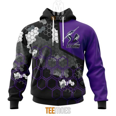 NRL Melbourne Storm Custom Name Number Motocross Concept Pullover Hoodie