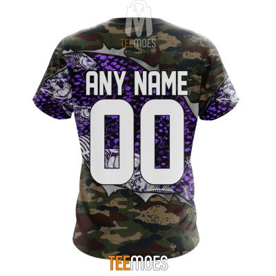 NRL Melbourne Storm Custom Name Number Special Camo Fishing T-Shirt