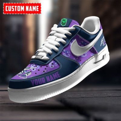 NRL Melbourne Storm Custom Name Special Edition Air Force 1 Sneakers