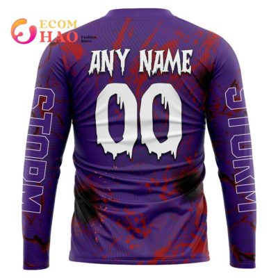 NRL Melbourne Storm Custom Name Number Halloween Sweatshirt V3