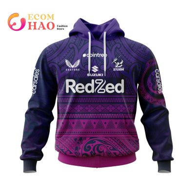 NRL Melbourne Storm Custom Name Number 2022 Multicultural Captain?s Run Jersey Pullover Hoodie