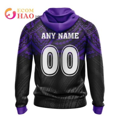 NRL Melbourne Storm Custom Name Number Polynesian Pullover Hoodie
