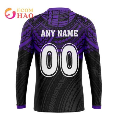 NRL Melbourne Storm Custom Name Number Polynesian Sweatshirt