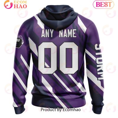 NRL Melbourne Storm Custom Name Number MotoCross Pullover Hoodie V3