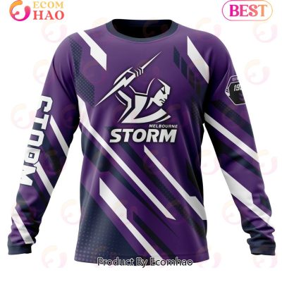 NRL Melbourne Storm Custom Name Number MotoCross Sweatshirt V3