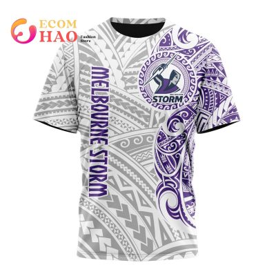 NRL Melbourne Storm Custom Name Classic Indigenous T-Shirt