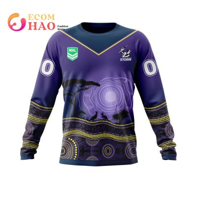 NRL Melbourne Storm Custom Name Number Nature Jersey Sweatshirt