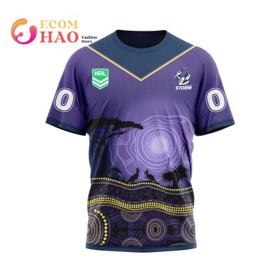 NRL Melbourne Storm Custom Name Number Nature Jersey T-Shirt