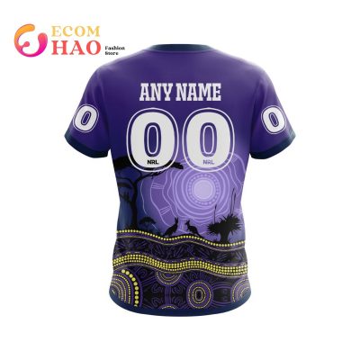 NRL Melbourne Storm Custom Name Number Nature Jersey T-Shirt