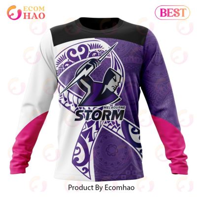 NRL Melbourne Storm Custom Name Number Samoa Fight Cancer Sweatshirt