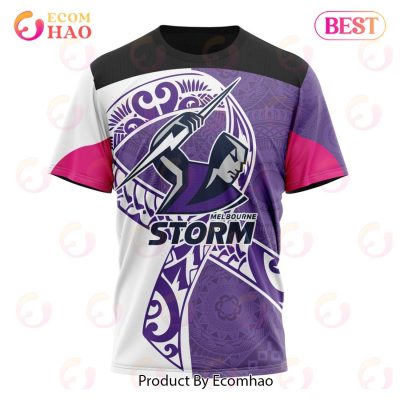 NRL Melbourne Storm Custom Name Number Samoa Fight Cancer T-Shirt