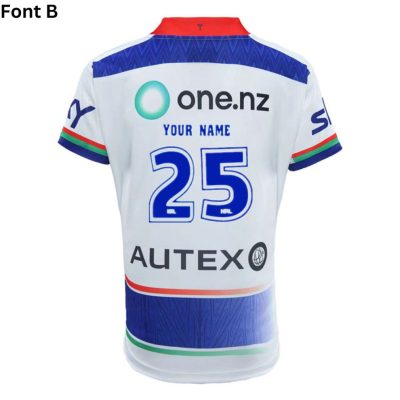 NRL New Zealand Warriors Custom Name Number 2025 Away Jersey Polo Shirt