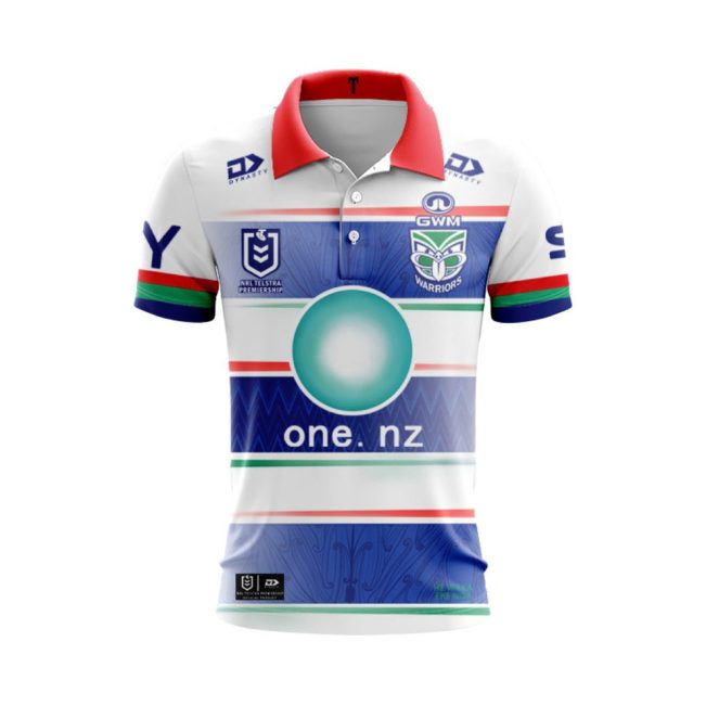 NRL New Zealand Warriors Custom Name Number 2025 Away Jersey Polo Shirt