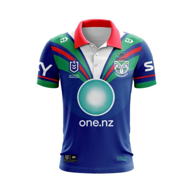 NRL New Zealand Warriors Custom Name Number 2025 Home Jersey Polo Shirt