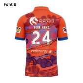 Nrl Newcastle Knights Custom Name Number 2024 Indigenous Jersey Polo Shirt Back.jpg - demo10