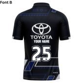 Nrl North Queensland Cowboys Custom Name Number 2025 Black Training Jersey Polo Shirt Back.jpg - demo10