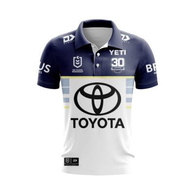 NRL North Queensland Cowboys Custom Name Number 2025 Home Jersey Polo Shirt