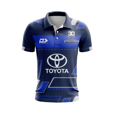 NRL North Queensland Cowboys Custom Name Number 2025 Navy Blue Training Jersey Polo Shirt