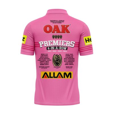 NRL Penrith Panthers 2024 Premiers Jersey Polo Shirt