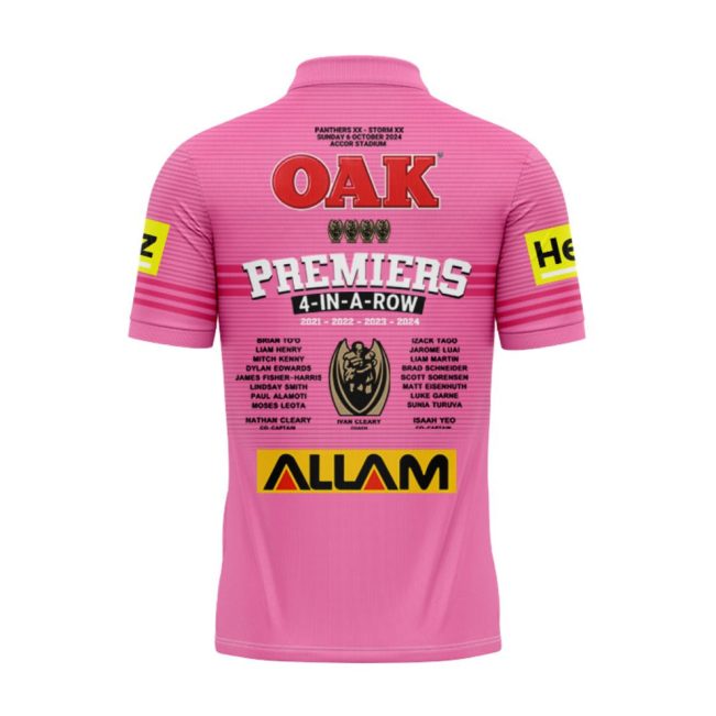 NRL Penrith Panthers 2024 Premiers Jersey Polo Shirt