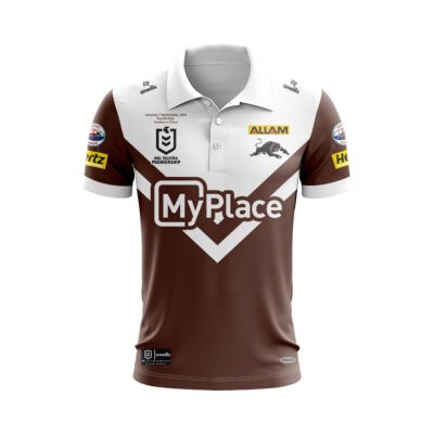 NRL Penrith Panthers Custom Name Number 2024 Heritage Jersey Polo Shirt
