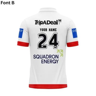 NRL St. George Illawarra Dragons Custom Name Number 2024 Home Jersey Polo Shirt