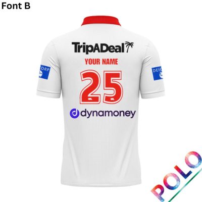 NRL St. George Illawarra Dragons Custom Name Number 2025 Home Jersey Polo Shirt